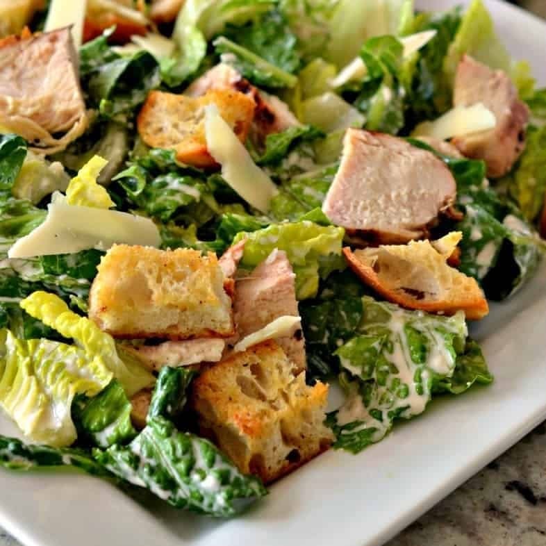 Grilled Chicken Caesar Salad.
