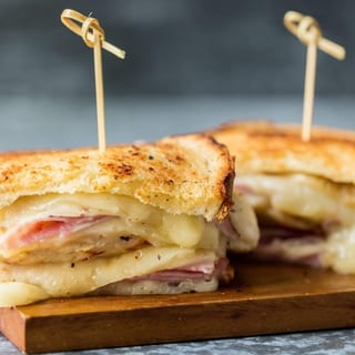 Chicken Cordon Bleu Grilled Cheese Sandwich