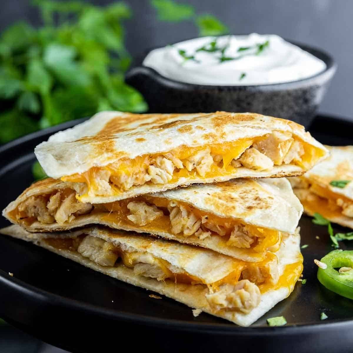 One Chicken Quesadilla & French Fries Lunch.